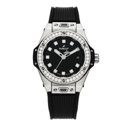 Stainless Steel Rubber Diamond Bezel 33mm Big Bang One Click Automatic Watch Black 485.SX.1270.RX