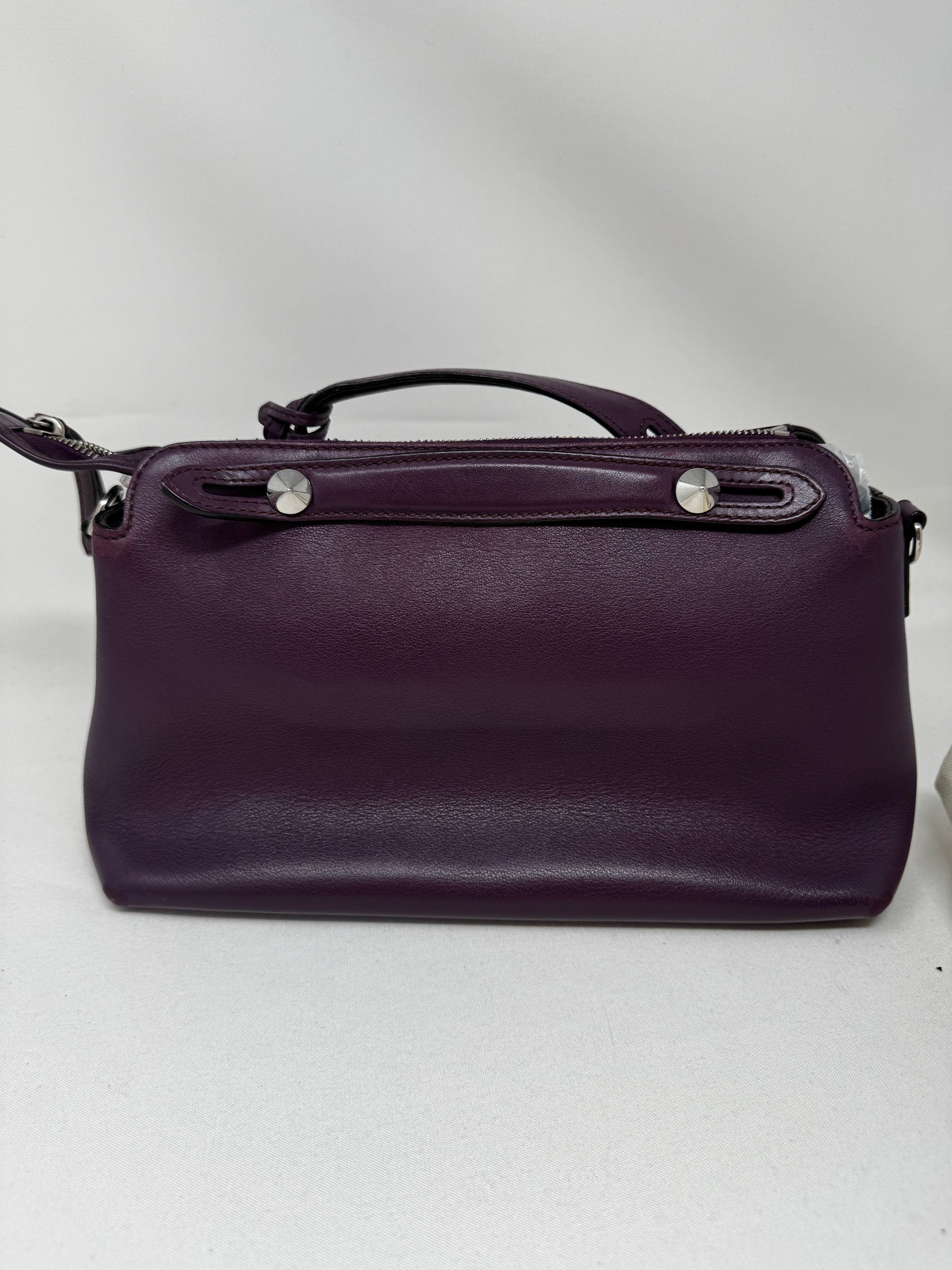 Fendi Aubergine Calfskin Leather Mini By the Way Bag BJ1-06 Rovelle Bags