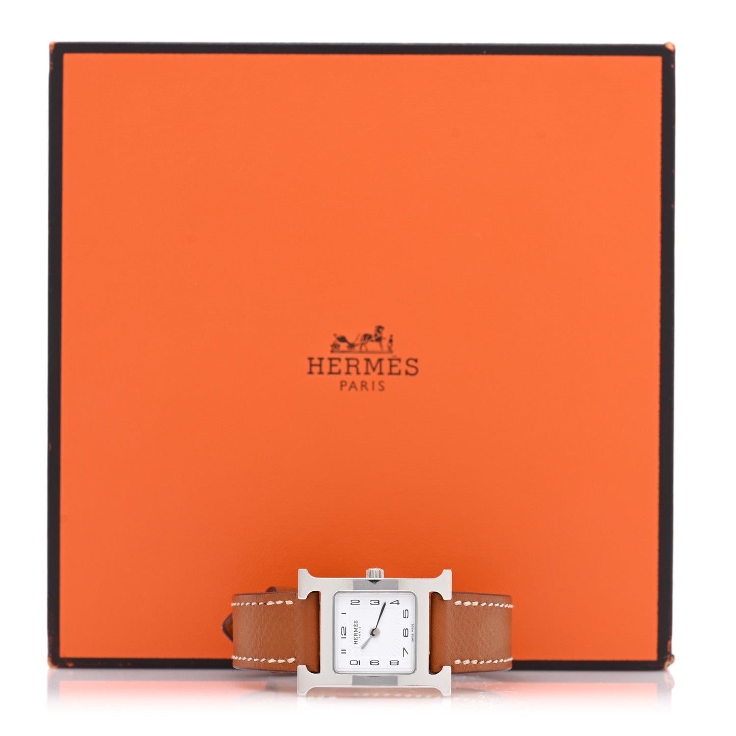 Stainless Steel Epsom 21mm Heure H Hour Quartz Watch Gold