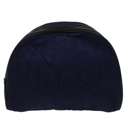 Luxury CELINE C Macadam Pouch Canvas Navy Black ac2167