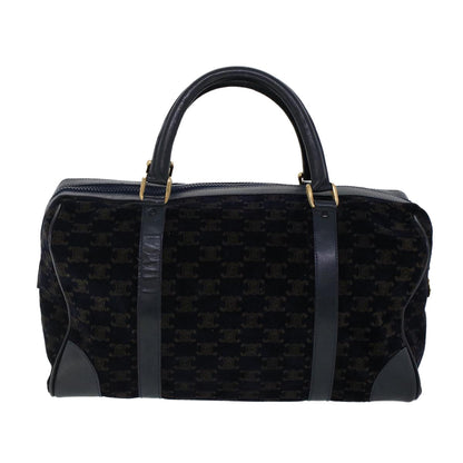 Luxury CELINE C Macadam Boston Bag Suede Leather Navy ac2168