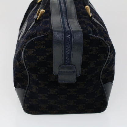 Luxury CELINE C Macadam Boston Bag Suede Leather Navy ac2168