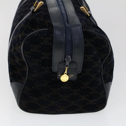 Luxury CELINE C Macadam Boston Bag Suede Leather Navy ac2168