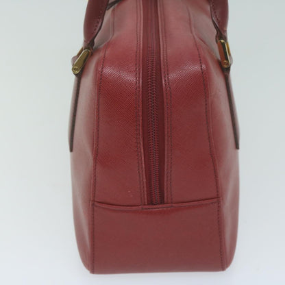 Burberry Auth Leather Red Shoulder Bag