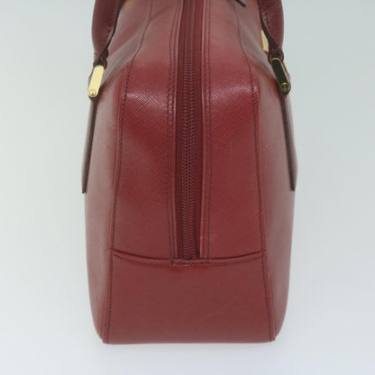 Burberry Auth Leather Red Shoulder Bag