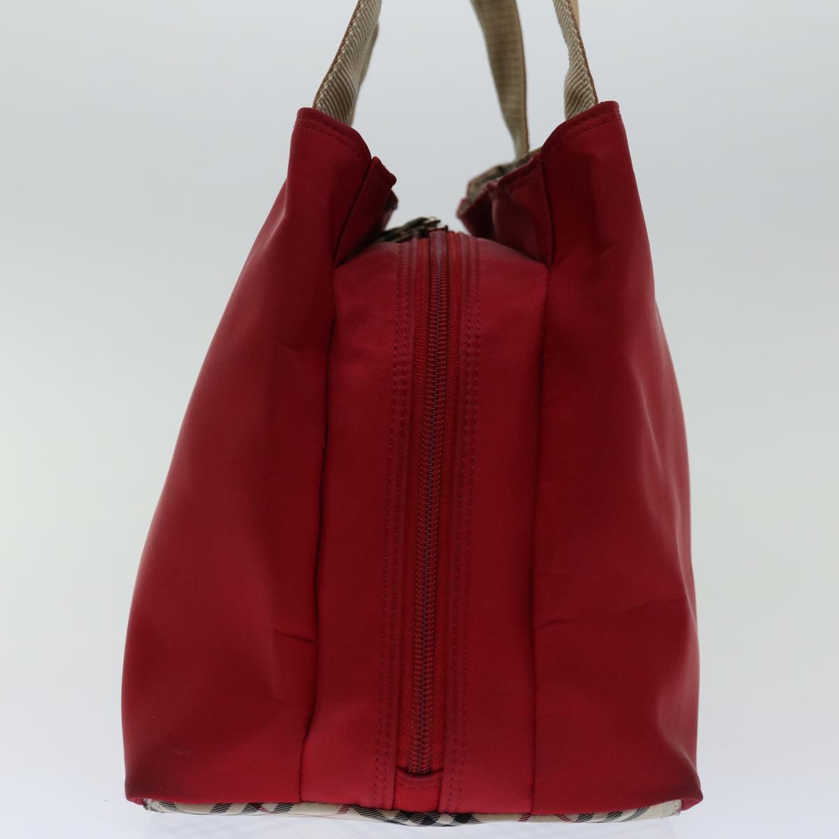 Burberry Nova Auth Nylon Red Handbag