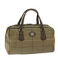Luxury BurberrySs Nova Check Boston Bag Canvas Beige Auth ac2836