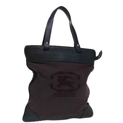Burberry Bordeaux Auth Canvas Black Tote Bag