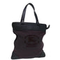 Burberry Bordeaux Auth Canvas Black Tote Bag