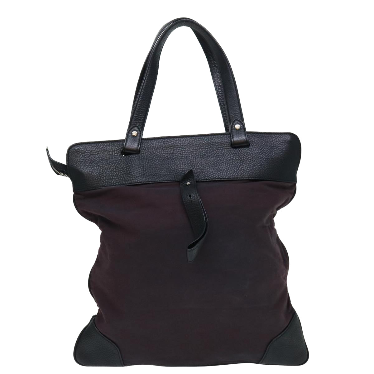 Burberry Bordeaux Auth Canvas Black Tote Bag