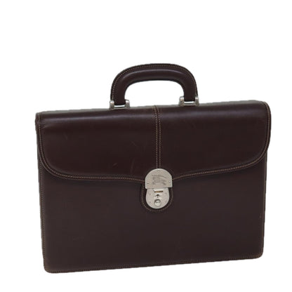 Burberry Auth Leather Brown Handbag Style 3