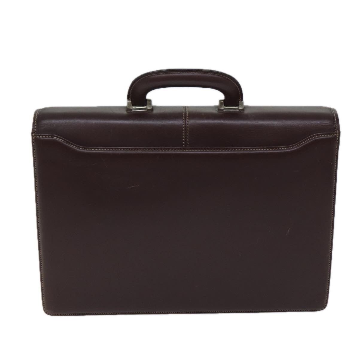 Burberry Auth Leather Brown Handbag Style 3