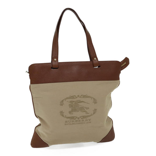 Burberry Auth Canvas Beige Tote Bag