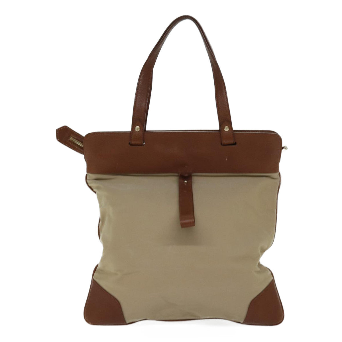 Burberry Auth Canvas Beige Tote Bag
