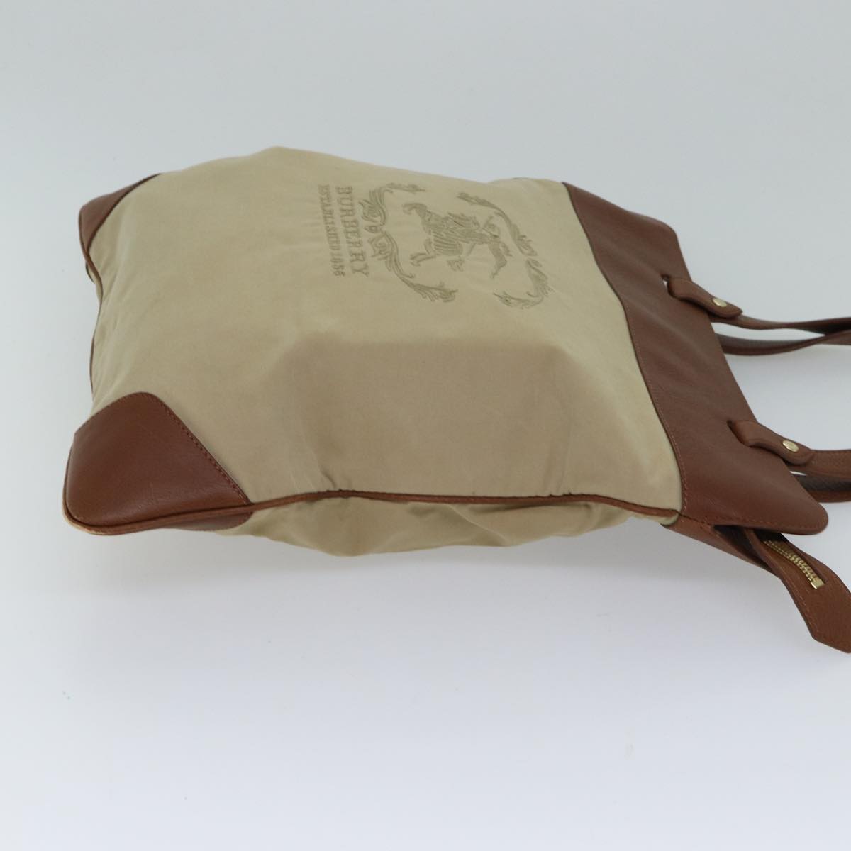 Burberry Auth Canvas Beige Tote Bag