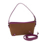 Burberry Label Auth Canvas Brown Shoulder Bag