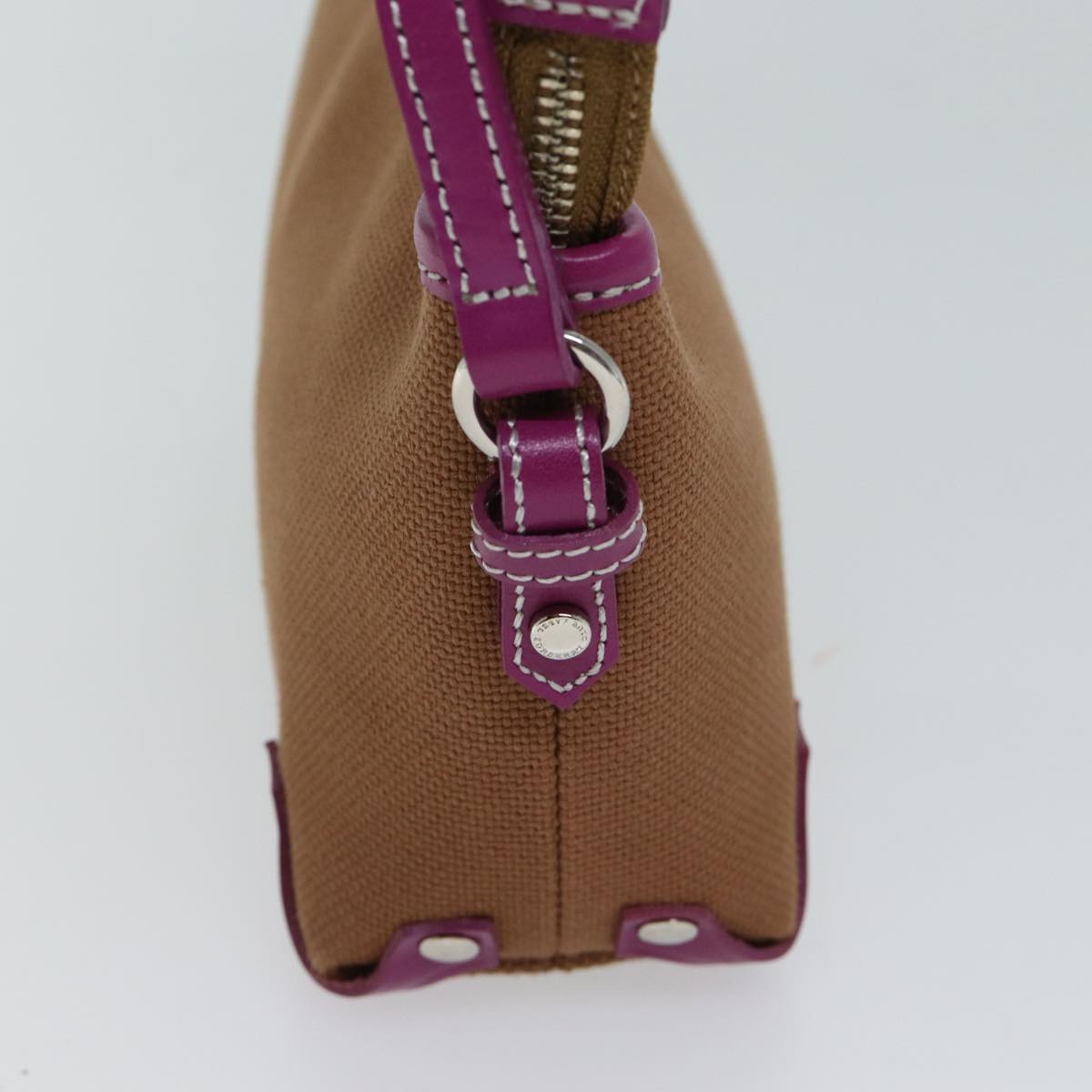 Burberry Label Auth Canvas Brown Shoulder Bag