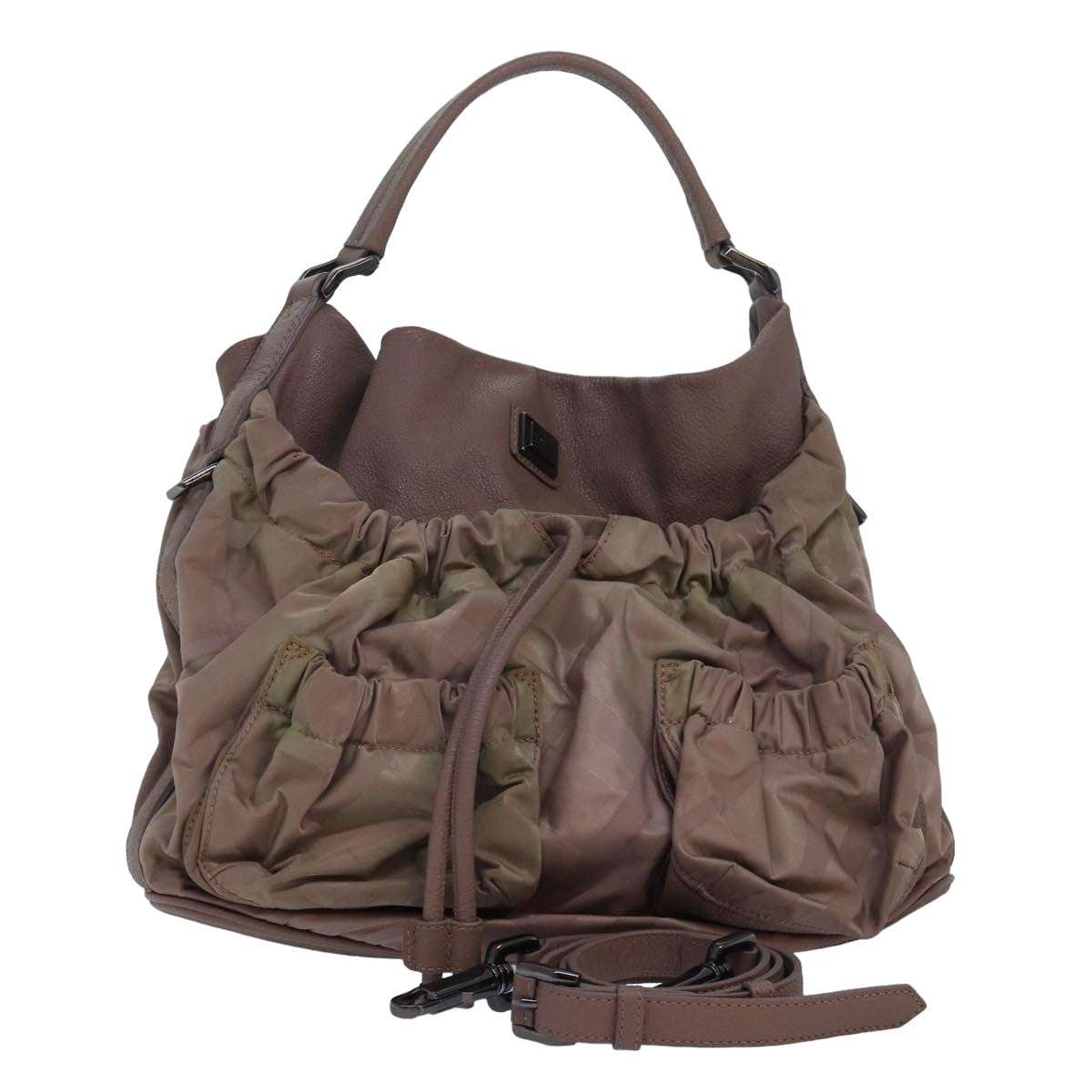 Burberry Nova Auth Leather Beige Shoulder Bag Style 2