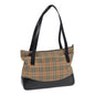 Luxury Burberry Nova Check Tote Bag Canvas Beige Black Auth ac3130