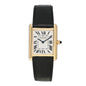 18K Yellow Gold Alligator 26mm Tank Louis Quartz Watch