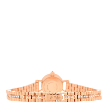 18K Rose Gold Diamond Pink Sapphire 16mm Faubourg Quartz Watch