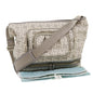 Luxury CELINE Salky Pattern Shoulder Bag Ai Tominaga PVC Leather Gray ac919