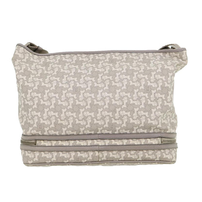 Luxury CELINE Salky Pattern Shoulder Bag Ai Tominaga PVC Leather Gray ac919