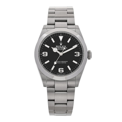 Stainless Steel 40mm Oyster Perpetual Explorer Watch Black 224270 Black