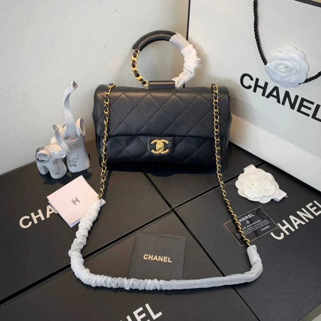 Chanel Classy Handbag 鈥� Black