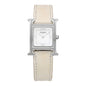 Stainless Steel Alligator Diamond Bezel Mother of Pearl 21mm Heure H Hour Quartz Watch Blanc