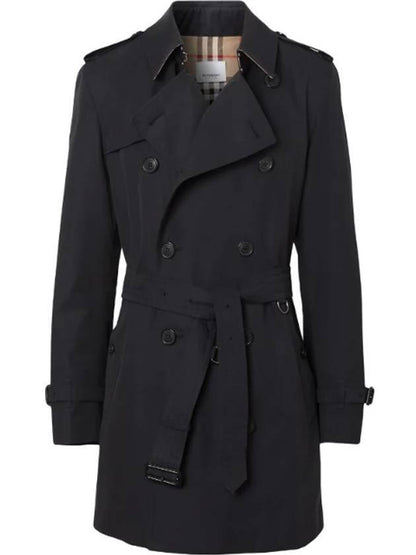 Luxury Burberry Men's Short Wimbledon Trench Coat Midnight Navy