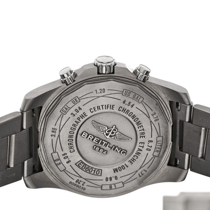 Titanium 43mm Chronospace Evo B60 Chronograph Quartz Watch Black EB6010