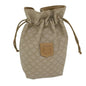 Luxury CELINE Macadam Canvas Drawstring Pouch Beige ai715