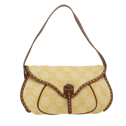 Luxury CELINE Paris Macadam Canvas Shoulder Bag Beige am3138