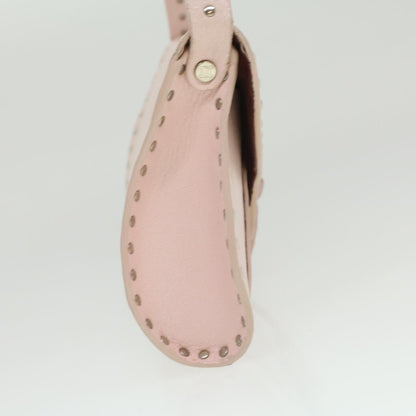 Luxury CELINE Studs Shoulder Bag Leather Pink CE00/23 am3799