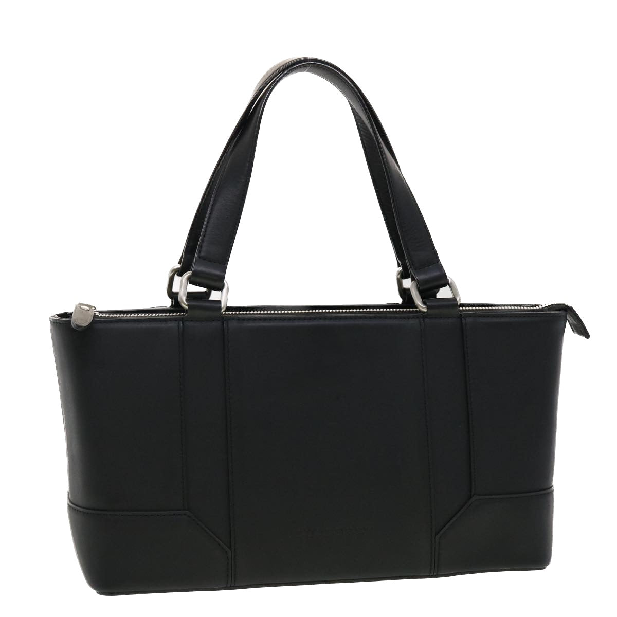 Burberry Auth Leather Black Handbag Style 2