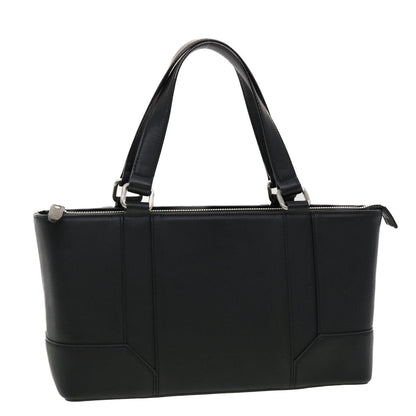 Burberry Auth Leather Black Handbag Style 2