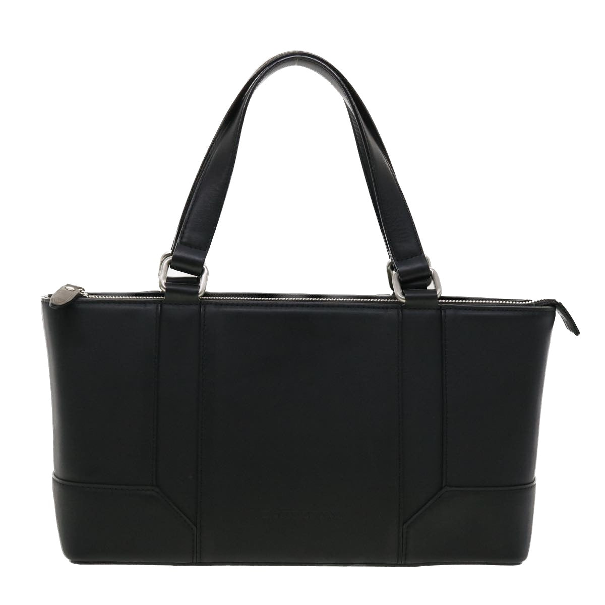 Burberry Auth Leather Black Handbag Style 2