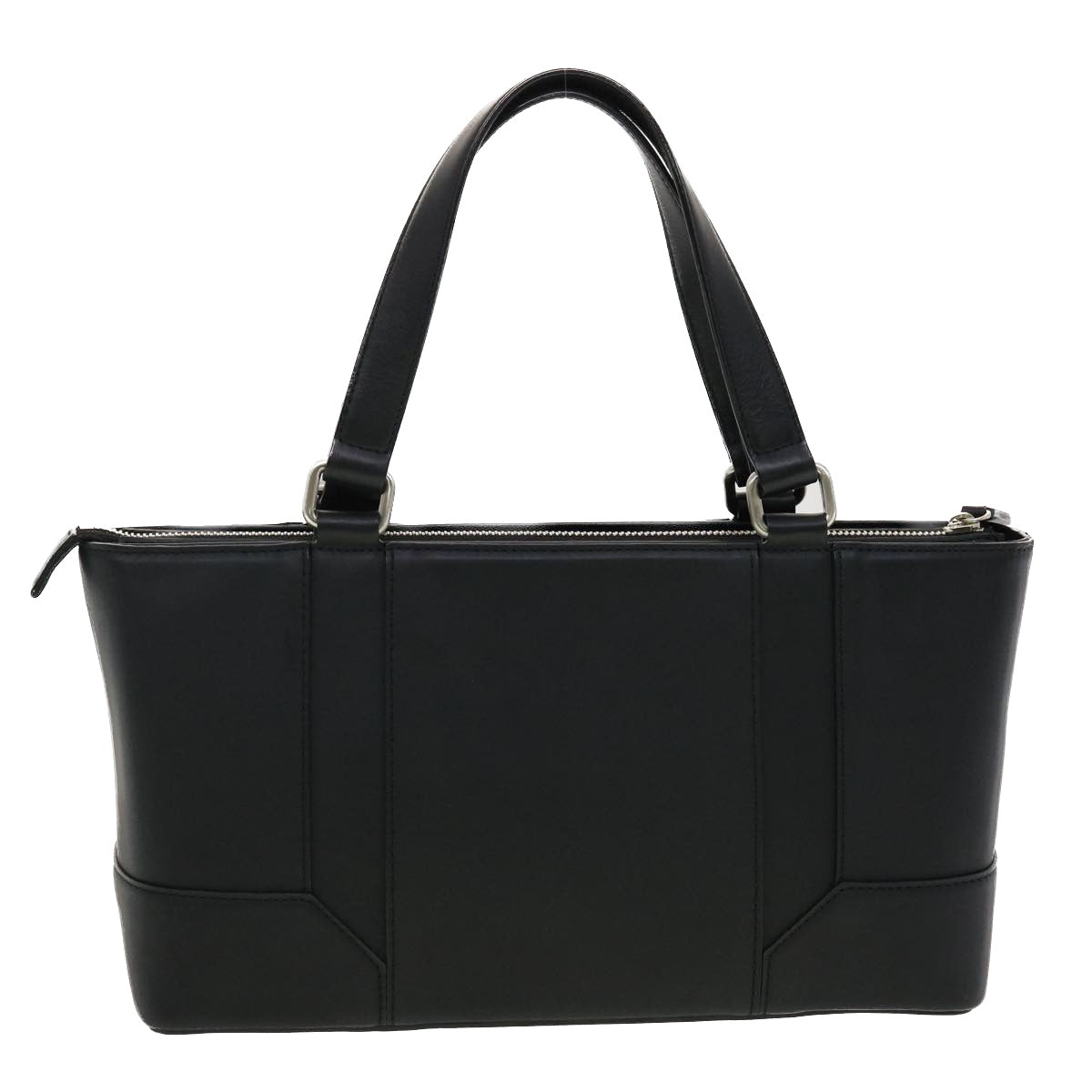 Burberry Auth Leather Black Handbag Style 2