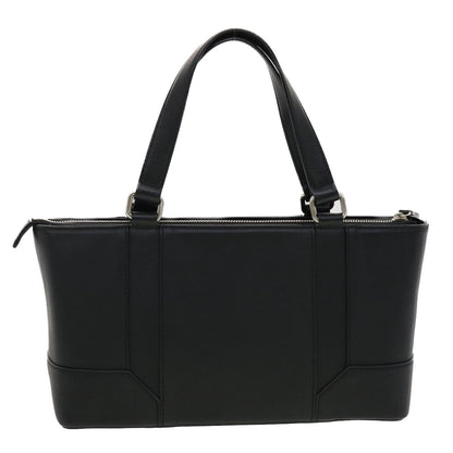Burberry Auth Leather Black Handbag Style 2