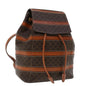 Luxury CELINE Macadam Canvas Backpack PVC Leather Brown am4403