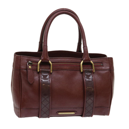 Burberry Auth Leather Black Handbag Style 4
