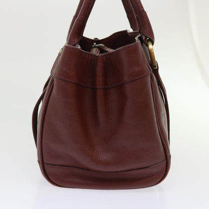 Burberry Auth Leather Black Handbag Style 4