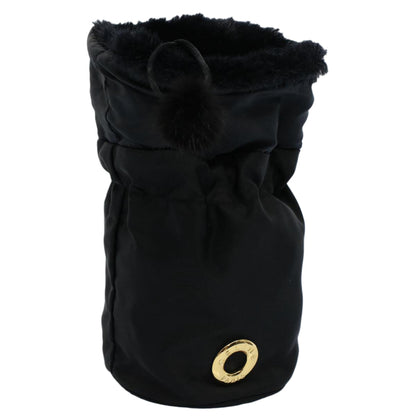 Luxury CELINE Circle Pouch Nylon Black am5193