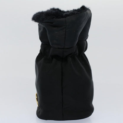 Luxury CELINE Circle Pouch Nylon Black am5193