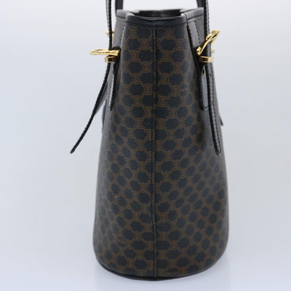 Luxury CELINE Macadam Canvas Tote Bag PVC Leather Black am5509