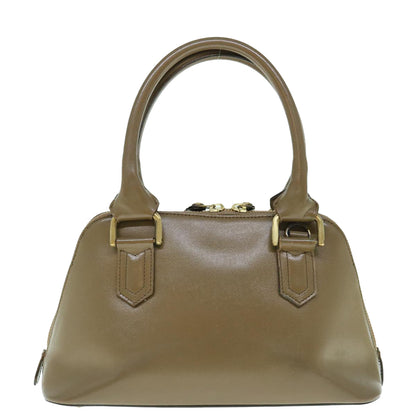 Burberry Auth Leather Brown Handbag