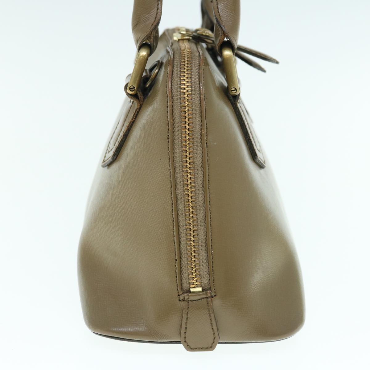 Burberry Auth Leather Brown Handbag