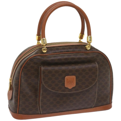 Luxury CELINE Macadam Canvas Hand Bag PVC Brown am5897