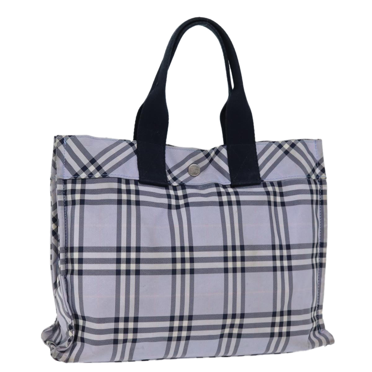 Burberry Nova Label Nylon Blue Handbag